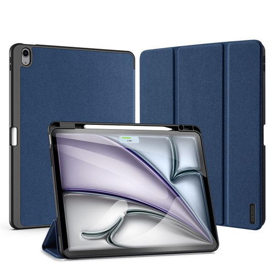 iPad Air 13 (2024)(With Apple Pencil Holder & Auto Sleep Wake) Case Blue PU+TPU
