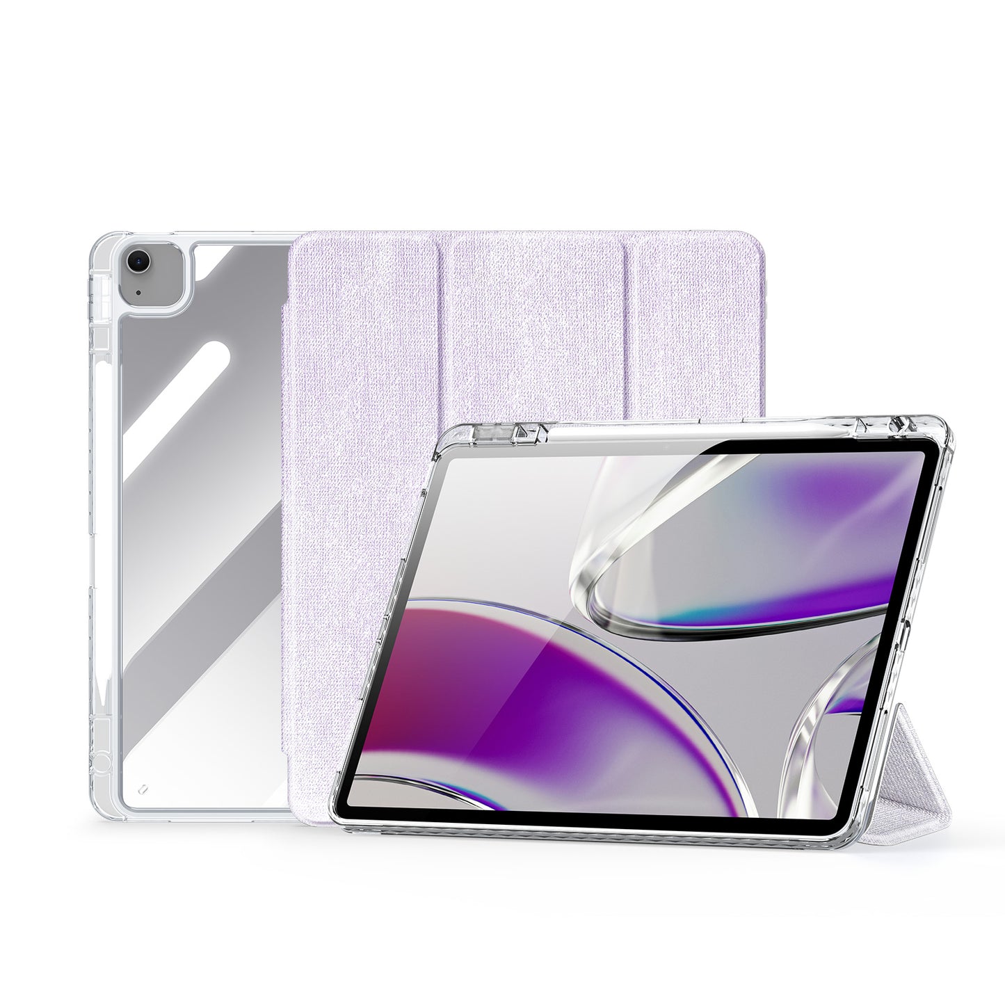 iPad Air 13 (2024)(With Apple Pencil Holder & Auto Sleep Wake) Case Purple